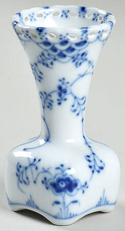 Blue Fluted Full Lace (No Trim) 3" Mini Bud Vase