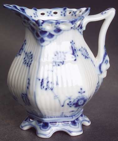 Blue Fluted Full Lace (No Trim) Mini Creamer