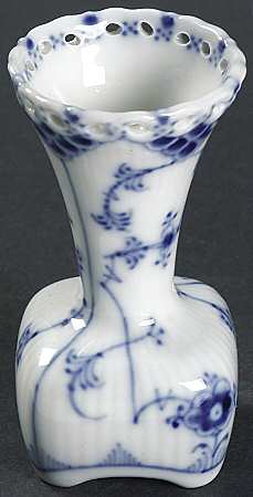 Blue Fluted Full Lace (No Trim) 3" Mini Bud Vase