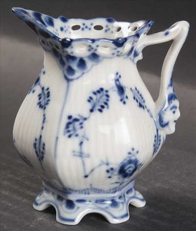 Blue Fluted Full Lace (No Trim) Mini Creamer
