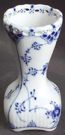 Blue Fluted Full Lace (No Trim) 4" Bud Vase
