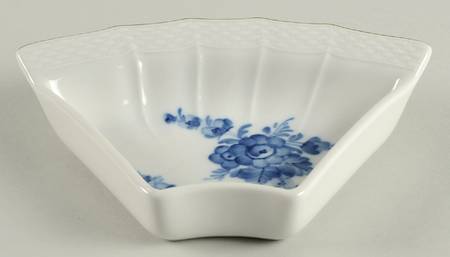 Blue Flowers (Curved, Gold) Lazy Susan-Side Dish
