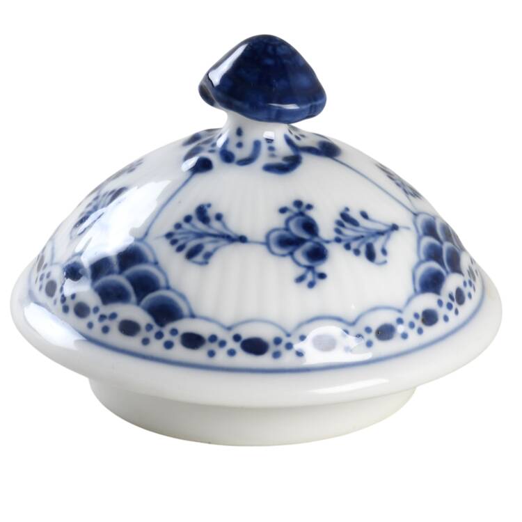 Blue Fluted Half Lace Border (No Trim) Lid for Coffee Pot