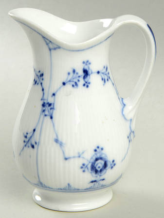 Blue Fluted Plain (No Trim) Creamer