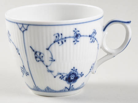 Blue Fluted Plain (No Trim) Oversized Cup