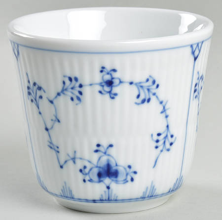 Blue Fluted Plain (No Trim) Small Thermal Cup