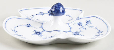Blue Fluted Plain (No Trim) 3-Part Relish