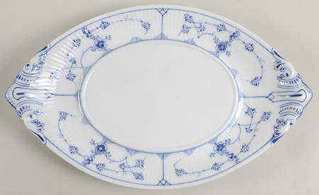 Blue Fluted Plain (No Trim) Underplate for Oval Tureen