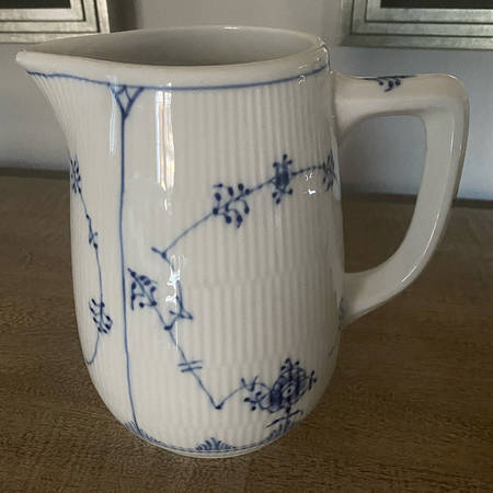 Blue Fluted Plain (No Trim) 40 Oz Pitcher