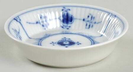 Blue Fluted Plain (No Trim) 7 Piece Lazy Susan Center Section Only