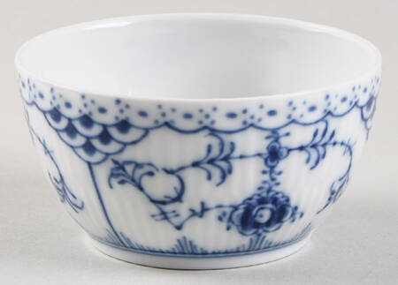Blue Fluted Plain (No Trim) Mini Sugar Bowl No Lid