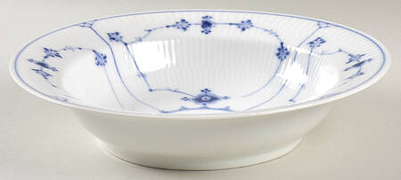 Blue Fluted Plain (No Trim) 9" Deep Plate