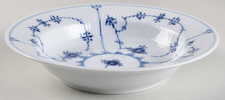 Blue Fluted Plain (No Trim) Rim Soup Bowl