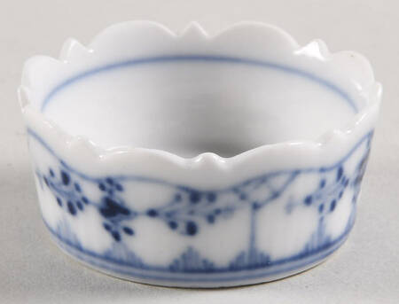 Blue Fluted Plain (No Trim) Individual Salt Dip