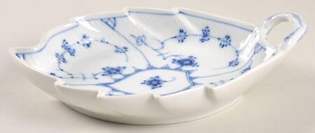 Blue Fluted Plain (No Trim) 9" Leaf Dish