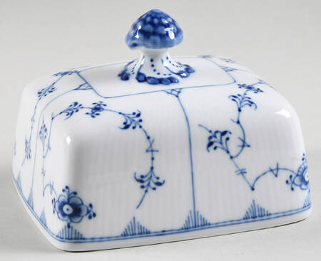 Blue Fluted Plain (No Trim) Lid for Butter Box