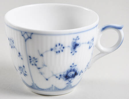 Blue Fluted Plain (No Trim) Flat Cup