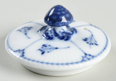 Blue Fluted Plain (No Trim) Lid for Small Teapot