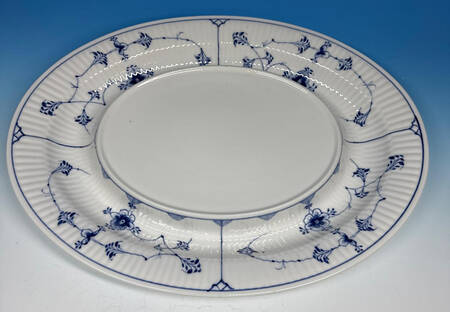 Blue Fluted Plain (No Trim) Underplate for Oval Tureen