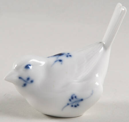 Blue Fluted Plain (No Trim) Bird Figurine