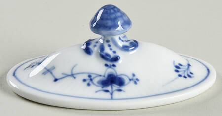Blue Fluted Plain (No Trim) Lid for Mini Teapot