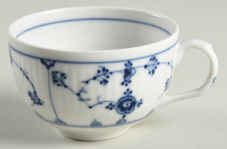 Blue Fluted Plain (No Trim) Flat Cup