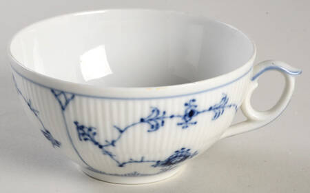 Blue Fluted Plain (No Trim) Flat Cup