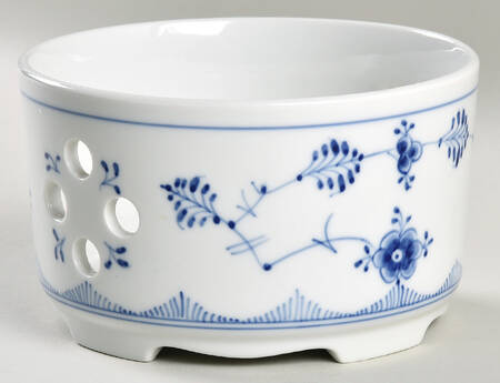 Blue Fluted Plain (No Trim) Bottom for 2 Pc Warmer Stand
