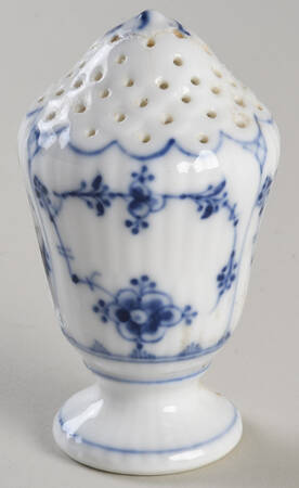 Blue Fluted Plain (No Trim) Salt Shaker