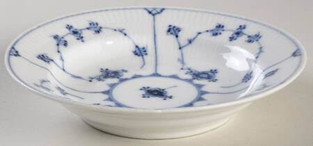 Blue Fluted Plain (No Trim) Round Butter No Lid
