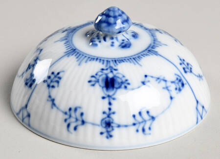 Blue Fluted Plain (No Trim) Lid for Sugar Bowl