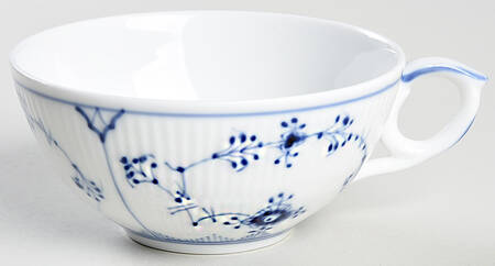 Blue Fluted Plain (No Trim) Flat Cup