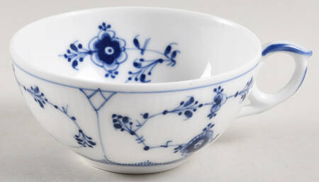 Blue Fluted Plain (No Trim) Flat Cup