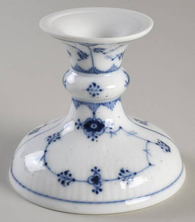 Blue Fluted Plain (No Trim) 3" Candlestick