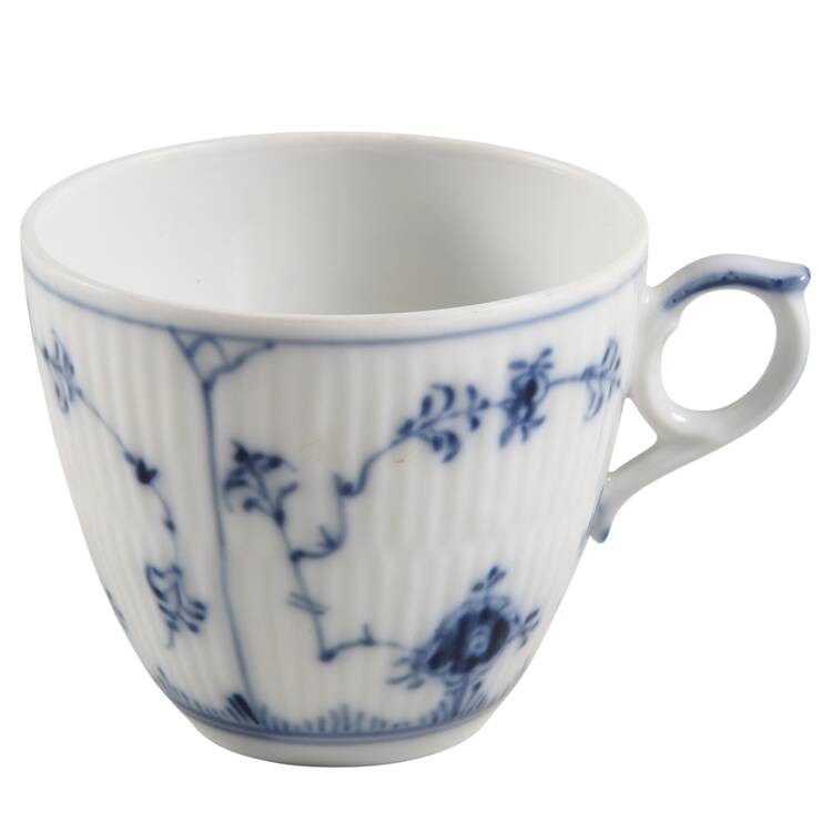 Blue Fluted Plain (No Trim) Flat Cup