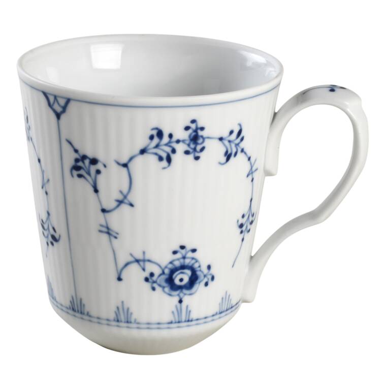 Blue Fluted Plain (No Trim) Mug