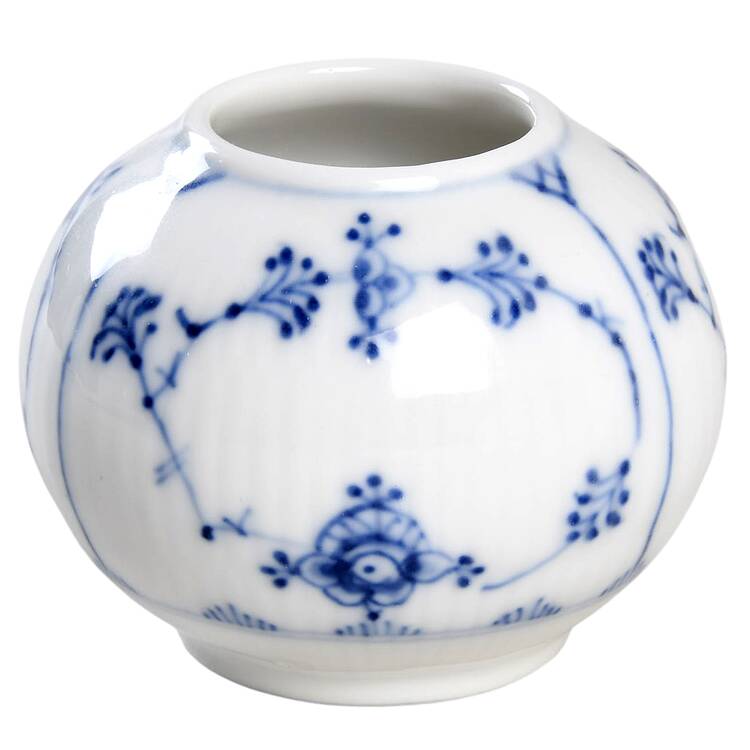 Blue Fluted Plain (No Trim) Toothpick Holder