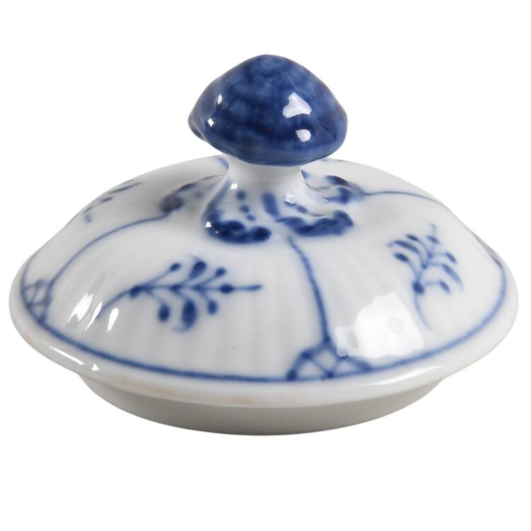 Blue Fluted Plain (No Trim) Lid for Coffee Pot
