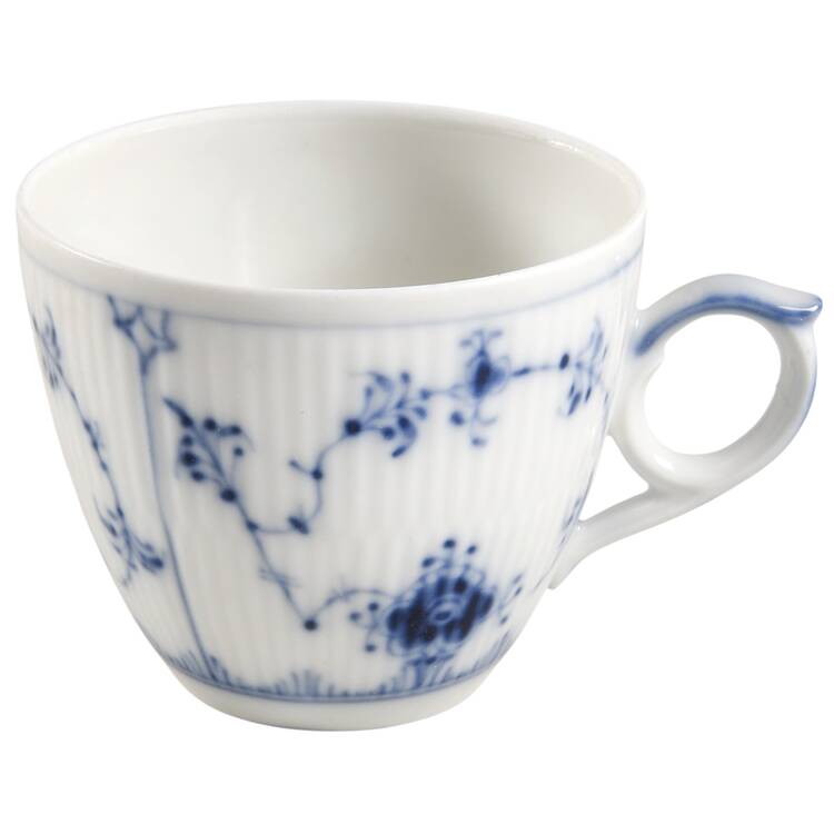Blue Fluted Plain (No Trim) Flat Cup