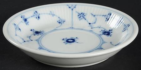 Blue Fluted Plain (No Trim) Fruit/Dessert (Sauce) Bowl