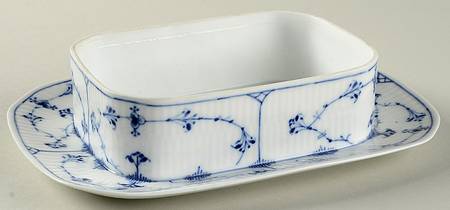 Blue Fluted Plain (No Trim) Butter Box No Lid