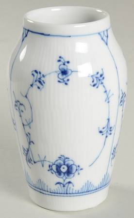 Blue Fluted Plain (No Trim) 5" Vase