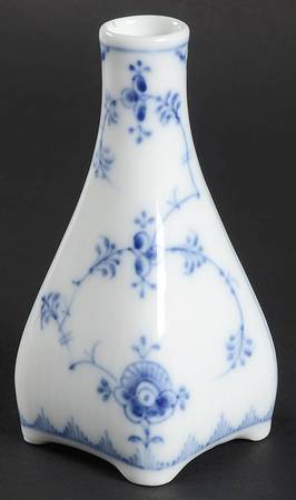 Blue Fluted Plain (No Trim) 4" Bud Vase