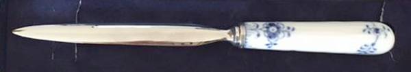 Blue Fluted Plain (No Trim) Letter Opener