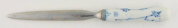 Blue Fluted Plain (No Trim) Letter Opener
