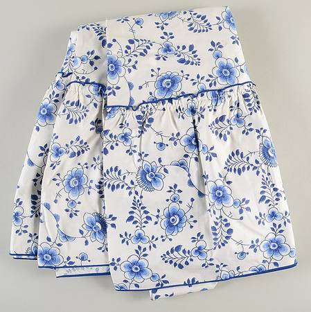 Blue Fluted Plain (No Trim) 70" Round Tablecloth