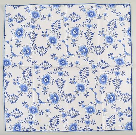 Blue Fluted Plain (No Trim) Cloth Napkin