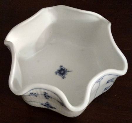 Blue Fluted Plain (No Trim) Open Candy Dish