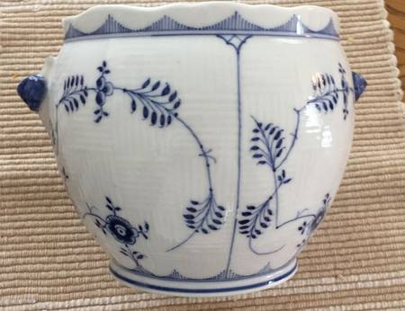 Blue Fluted Plain (No Trim) 6" Cachepot/Vase