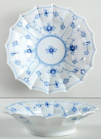 Blue Fluted Plain (No Trim) Bon Bon